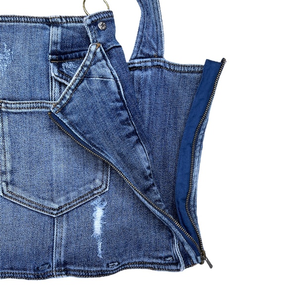 MISS SIXTY Denim Overall Dress Size Small - Picture 8 of 14